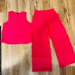 Express Set Bright Pink Wide Leg
